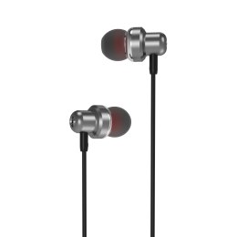 XO Słuchawki przewodowe EP38 jack 3,5mm dokanałowe szare