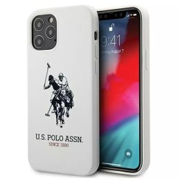 Etui na telefon US Polo USHCP12LSLHRWH do Apple iPhone 12 Pro Max biały/white Silicone Collection