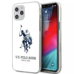 Etui na telefon US Polo USHCP12LTPUHRWH do Apple iPhone 12 Pro Max biały/white Shiny Big Logo