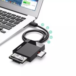 Czytnik kart pamięci UGREEN USB 3.0 SD / micro SD / CF / MS czarny (30231)