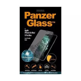 Szkło PanzerGlass E2E Super+ do iPhone XS Max /11 Pro Max Case Friendly AntiBacterial czarny/black