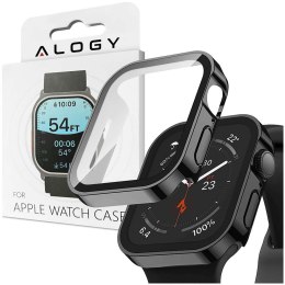 Obudowa Alogy 2w1 nakładka + szkło do Apple Watch 7 45mm Czarna