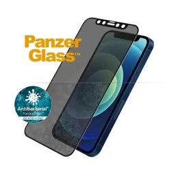 PanzerGlass E2E Super sklo pro iPhone 12 Mini Case Friendly Antibakteriální Microfracture Privacy black/black