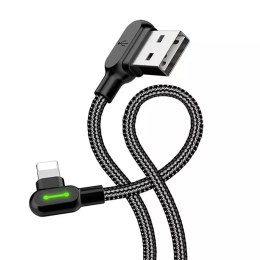 Mcdodo CA-4671 LED úhlový kabel USB-Lightning, 1,2 m (černý)
