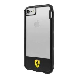 Obal na telefon Ferrari Hardcase iPhone 7/8 /SE 2020 / SE 2022 transparentní černý