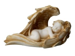 Aniołek śpiący w skrzydłach - alabaster grecki