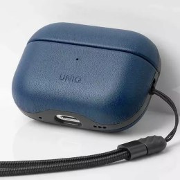 Etui ochronne na słuchawki UNIQ Terra do AirPods Pro 2 gen. Genuine Leather niebieski/space blue