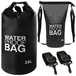 Vodotěsná taška 30L PVC obal na sport pro outdoorové výlety Černá