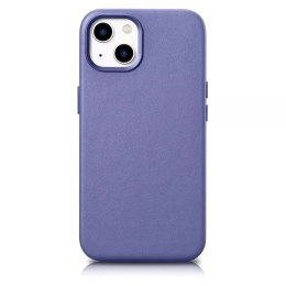 Etui na telefon iCarer Case Leather z naturalnej skóry do iPhone 14 Plus jasnofioletowy (kompatybilne z MagSafe)