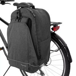 Wozinsky torba rowerowa na bagażnik plecak rowerowy ze stelażem 2w1 30l czarny (WBB33BK)