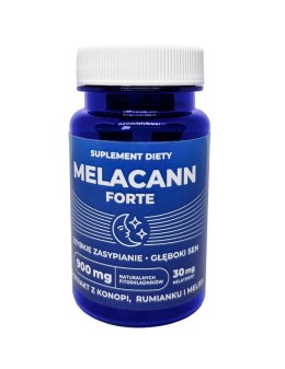 MelaCann Forte - 30 kapsułek, 900 mg CBD, Melatonina, Melisa, Rumianek