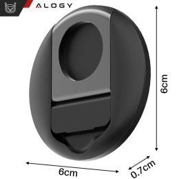 Magnetický držák MagSafe Ring pro telefon Finger Alogy Holder Boční držák pro iPhone 14 13 12 pro MacBook Black