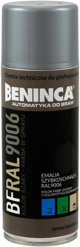 Farba szybkoschnąca Beninca BFRAL9006 400ml do bram/automatyki/napędów