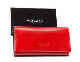 Skórzany portfel damski na zatrzask — 4U Cavaldi