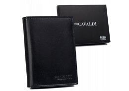 Duży, skórzany portfel męski z systemem RFID — 4U Cavaldi