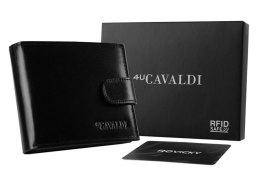 Skórzany portfel męski na zatrzask — 4U Cavaldi