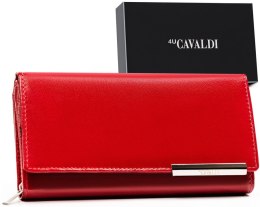 Duży, skórzany portfel damski na zatrzask — 4U Cavaldi