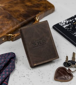 Męski portfel skórzany z zewnętrzną kieszonką do płatności — Always Wild