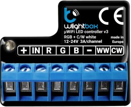 BLEBOX wLightBox v3 moduł i/o WiFi 1x wej. binarne 1x wyj. LED RGBW/CCT