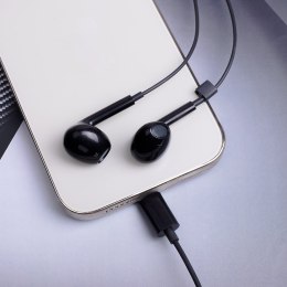 Maxlife słuchawki przewodowe MXEP-04 douszne USB-C 3,5mm czarne