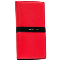 Elegancki, duży portfel damski ze skóry ekologicznej — Peterson