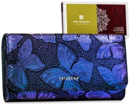 Duży portfel damski ze skóry naturalnej na zatrzask — Peterson