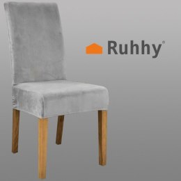 Pokrowiec na krzesło- szary welur Ruhhy 22979