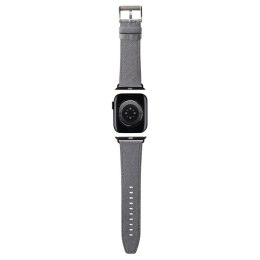 Karl Lagerfeld pasek do Apple Watch 38/40/41 mm KLAWMSAKLHPG STRAP SAFFIANO MONO srebrny