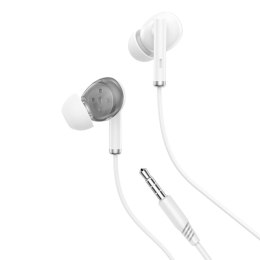XO słuchawki przewodowe EP67 jack 3,5 mm dokanałowe białe