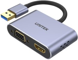 Adapter Unitek USB-A na HDMI i VGA, FullHD