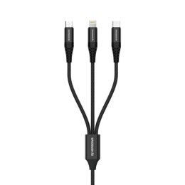 Riversong kabel 3w1 Infinity 05 USB-C + Lightning + micro 1,0m czarny C58
