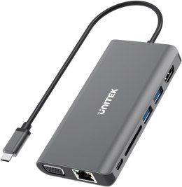 Unitek HUB 8w1 USB3.1 Typ-C z Power Delivery 100W