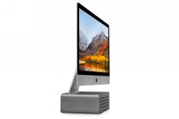 Twelve South HiRise Pro - aluminiowa podstawka do iMac i Apple Studio Display ze schowkiem (gunmetal)