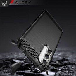 Etui do Samsung Galaxy S23 FE pancerne plecki obudowa na telefon case Alogy Carbon Silicone czarne