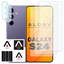 Szkło hartowane do Samsung Galaxy S24 3x na ekran + 2x na obiektywy aparatu Lens Pro+ 9H Alogy zestaw szkieł