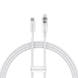 Baseus kabel Explorer PD USB-C - Lightning 1,0m biały z kontrolą temperatury 20W