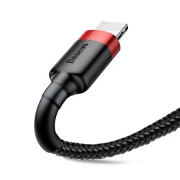 Baseus kabel Cafule USB - Lightning 0,5m 2,4A czerwono-czarny