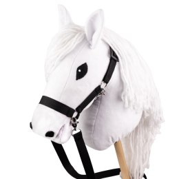 Biały konik hobby horse duży A3 kantar wodze HH