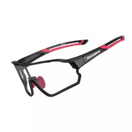 Okulary rowerowe Rockbros 10035 fotochromowe UV400 - czarno-czerwone