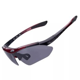 Okulary rowerowe Rockbros 10141 fotochromowe UV400 - czerwone