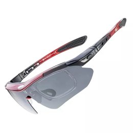 Okulary rowerowe Rockbros 10141 fotochromowe UV400 - czerwone