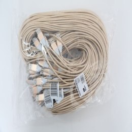 OMEGA TOKARA FABRIC CABLE KABEL BRAIDED MICRO USB 1,5A 118 COPPER POLYBAG OEM 2M GOLD [44176]