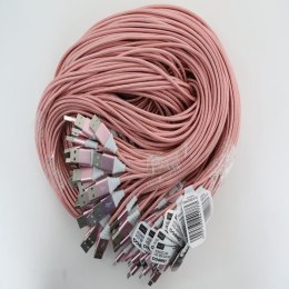 OMEGA TOKARA FABRIC CABLE KABEL BRAIDED MICRO USB 1,5A 118 COPPER POLYBAG OEM 2M ROSE GOLD [44177]
