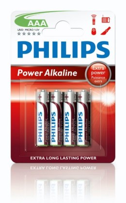 PHILIPS BATTERY ALKALINE POWERLIFE LR03/AAA BLI*4 (LR3PB4C/10)