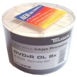 TRAXDATA DVD+R 8,5GB 8X DOUBLE LAYER FF WHITE PRINTABLE SP*50 906DL8XNOPCPL