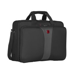 Wenger Legacy 16 Double Gusset Computer Case Black/Gray (R) 600648