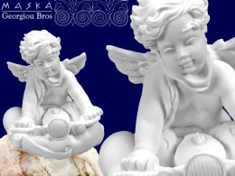 Aniołek na motorze - alabaster grecki