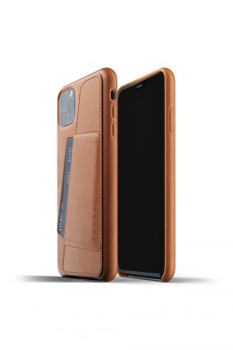 Mujjo Full Leather Wallet Case - etui skórzane do iPhone 11 Pro Max (tan) [P]