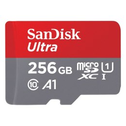 KARTA SANDISK ULTRA ANDROID microSDXC 256 GB 120MB/s A1 Cl.10 UHS-I + ADAPTER
