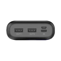 Dudao powerbank 20000 mAh 2x USB / USB Type C / micro USB 2 A avec écran LED noir (K9Pro-06)